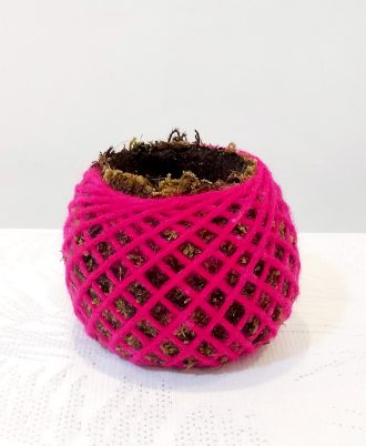 Pink Kokedama Pot